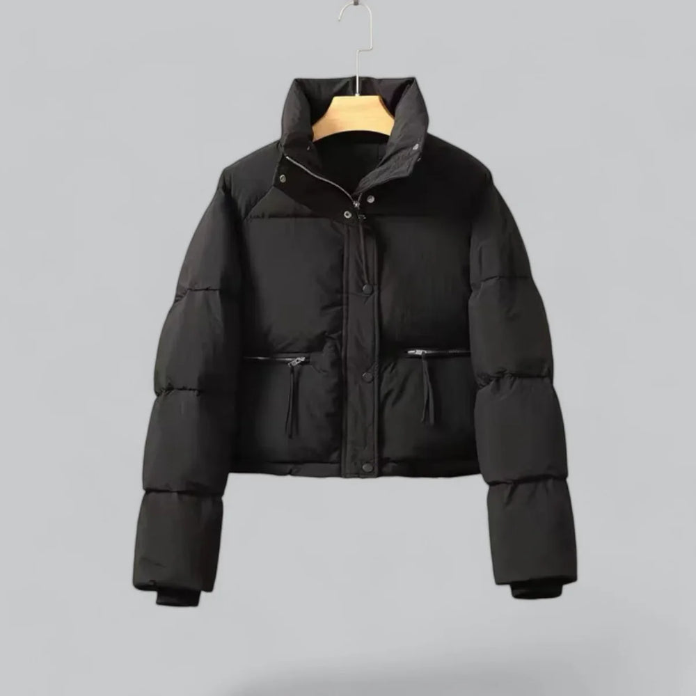 Annika | Damen Kurze Steppjacke mit Reißverschlusstaschen - Elle Zürich