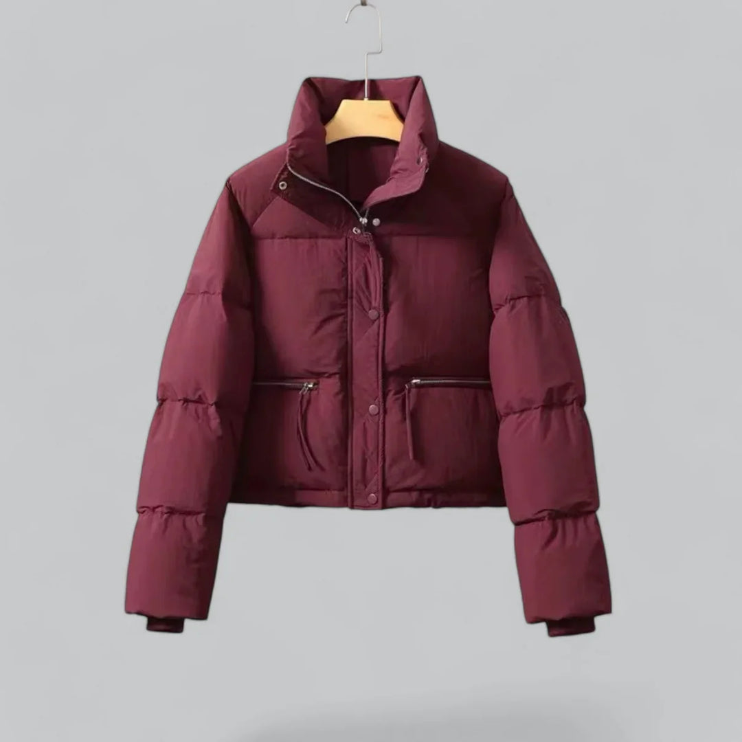 Annika | Damen Kurze Steppjacke mit Reißverschlusstaschen - Elle Zürich