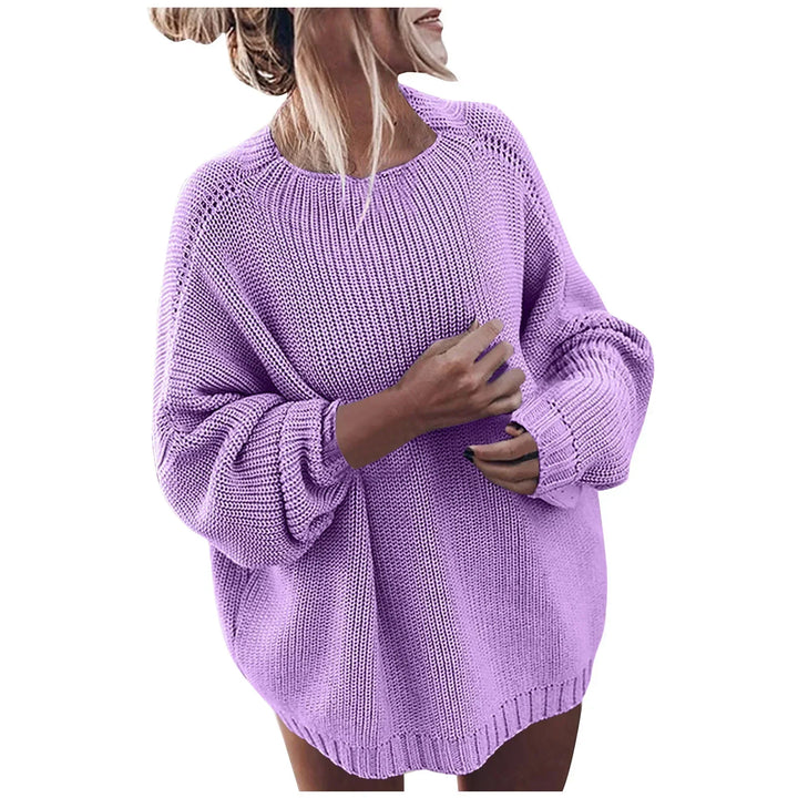Elfriede | Damen Zweifarbiger Strickpullover mit Musterdesign - Elle Zürich