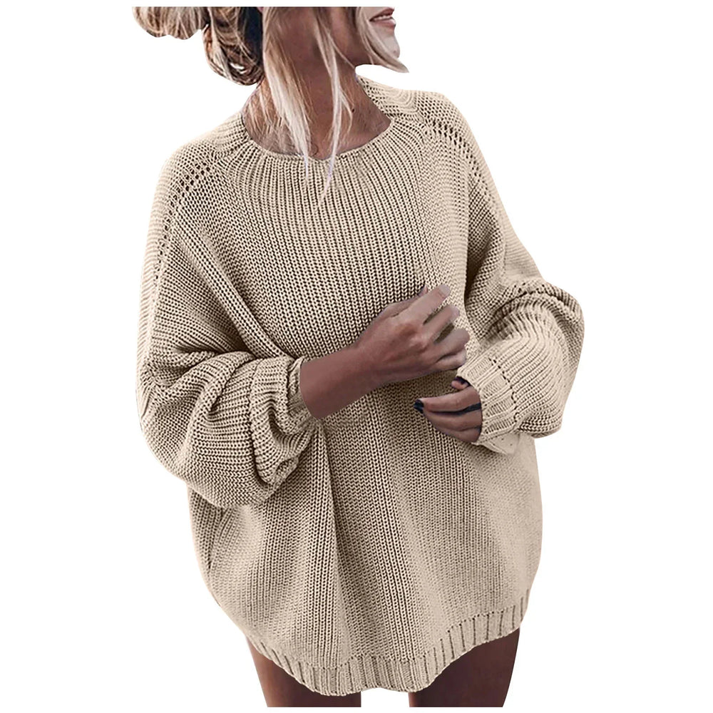 Elfriede | Damen Zweifarbiger Strickpullover mit Musterdesign - Elle Zürich