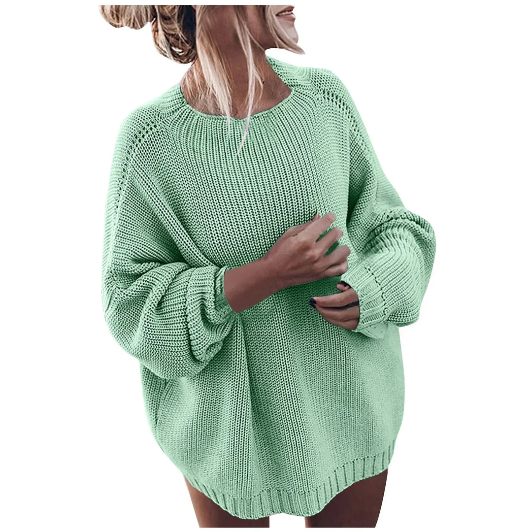 Elfriede | Damen Zweifarbiger Strickpullover mit Musterdesign - Elle Zürich