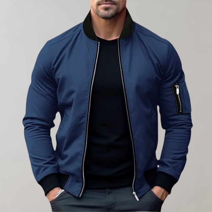 Friedrich | Herren Slim Fit Bomberjacke mit Reißverschlusstaschen