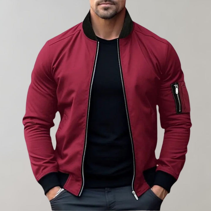 Friedrich | Herren Slim Fit Bomberjacke mit Reißverschlusstaschen