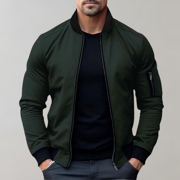 Friedrich | Herren Slim Fit Bomberjacke mit Reißverschlusstaschen