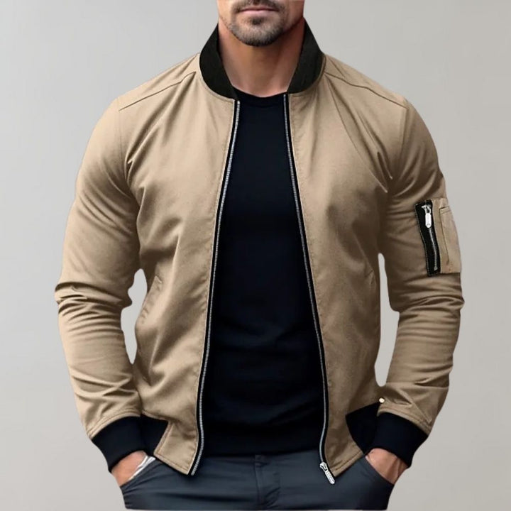 Friedrich | Herren Slim Fit Bomberjacke mit Reißverschlusstaschen