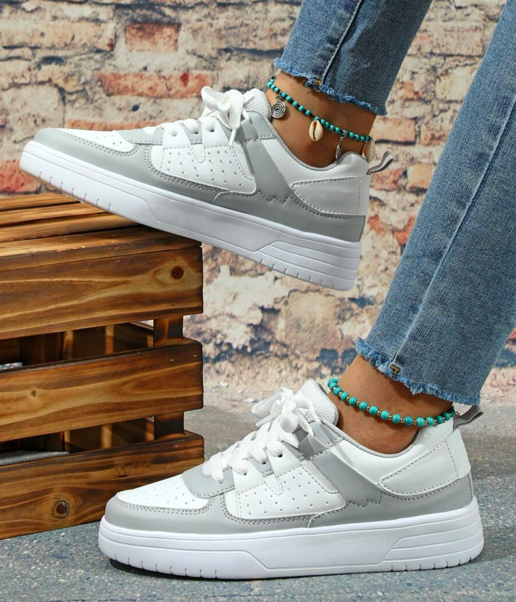 Eva | Damen Colorblock Pastell Freizeit Fashion Sneaker - Elle Zürich