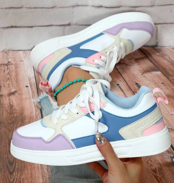 Eva | Damen Colorblock Pastell Freizeit Fashion Sneaker - Elle Zürich