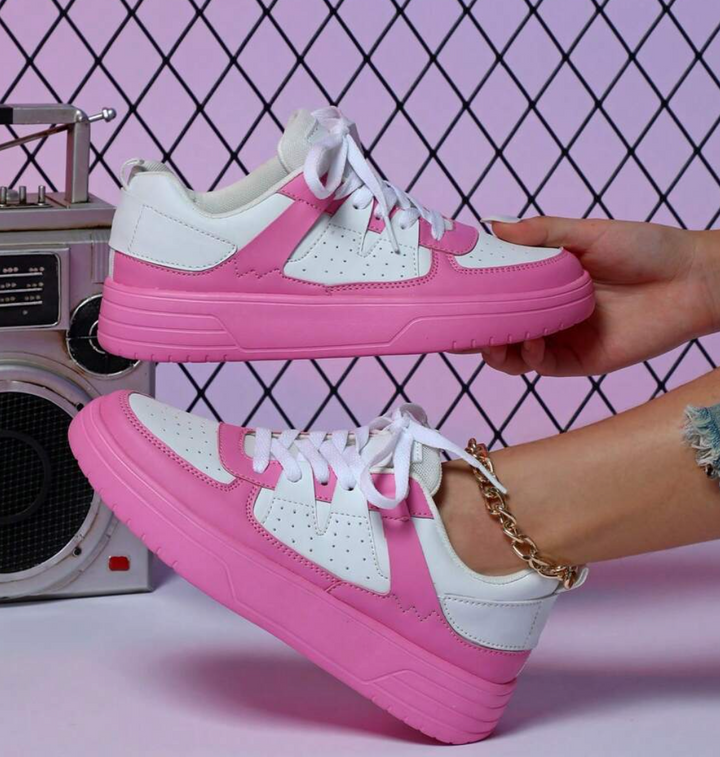 Eva | Damen Colorblock Pastell Freizeit Fashion Sneaker - Elle Zürich