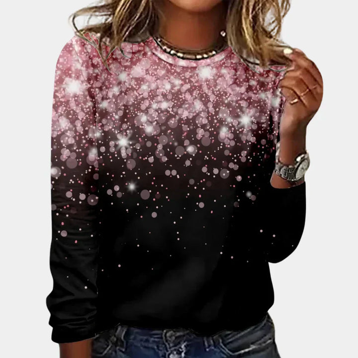Nicole | Damen Weihnachts-Pullover mit funkelnden Sternen
