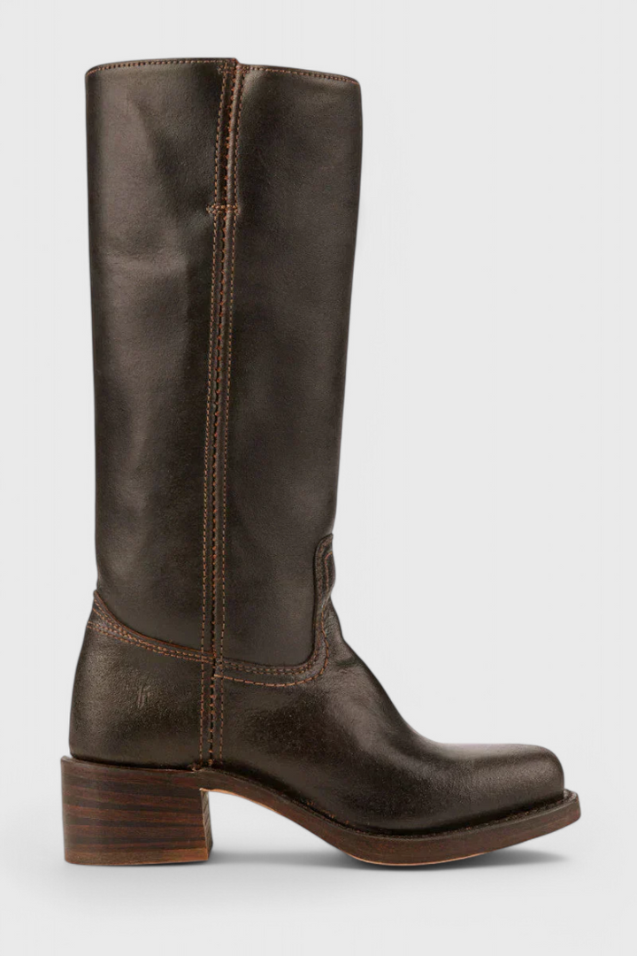 Carmen | Damen Leder Kniehohe Stiefel mit Absätzen