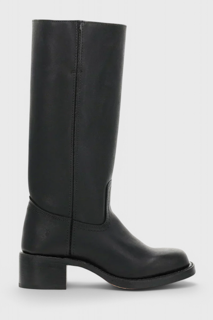 Carmen | Damen Leder Kniehohe Stiefel mit Absätzen