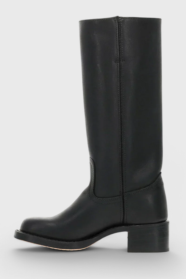 Carmen | Damen Leder Kniehohe Stiefel mit Absätzen