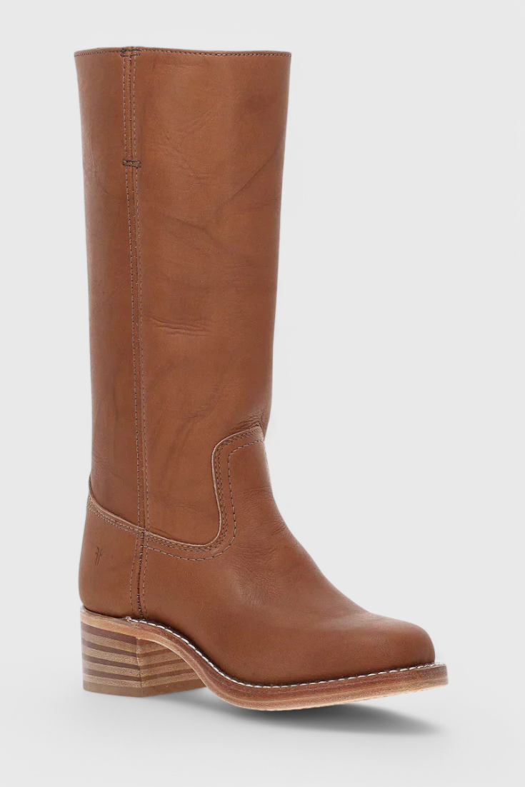 Carmen | Damen Leder Kniehohe Stiefel mit Absätzen