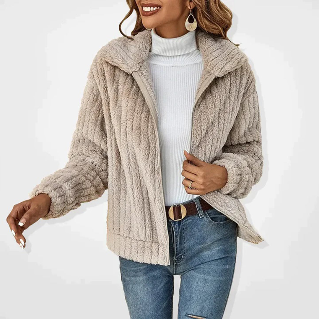 Karin | Stylische Flauschige Jacke Für Damen - Elle Zürich