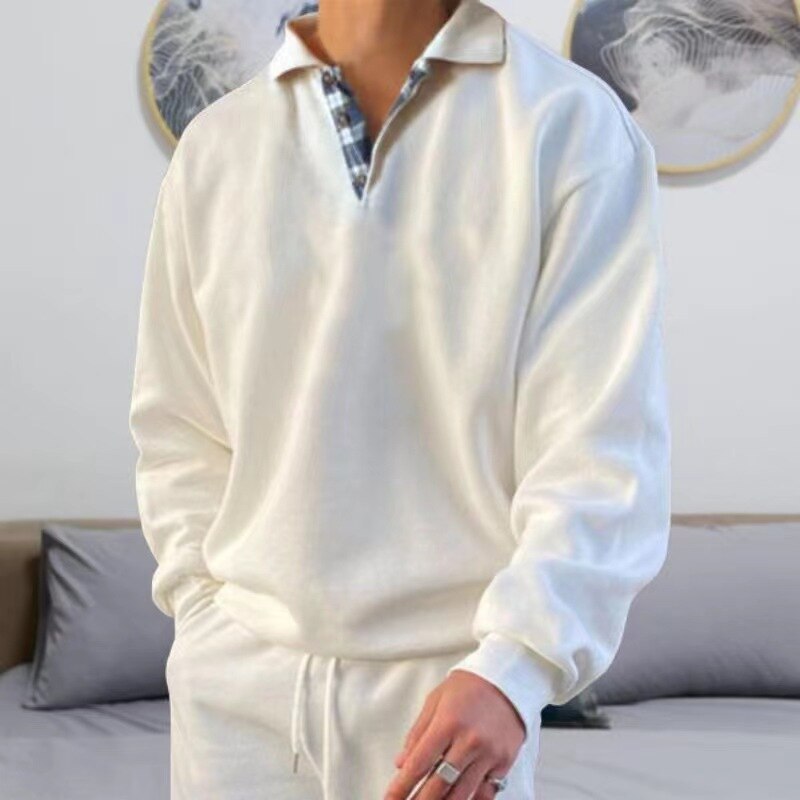 Dominic | Herren Relaxed Fit Sweatshirt mit Polokragen - Elle Zürich