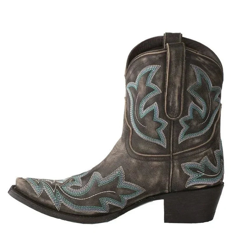 Emilia | Damen Western Cowboy Stiefel mit Stickerei - Elle Zürich