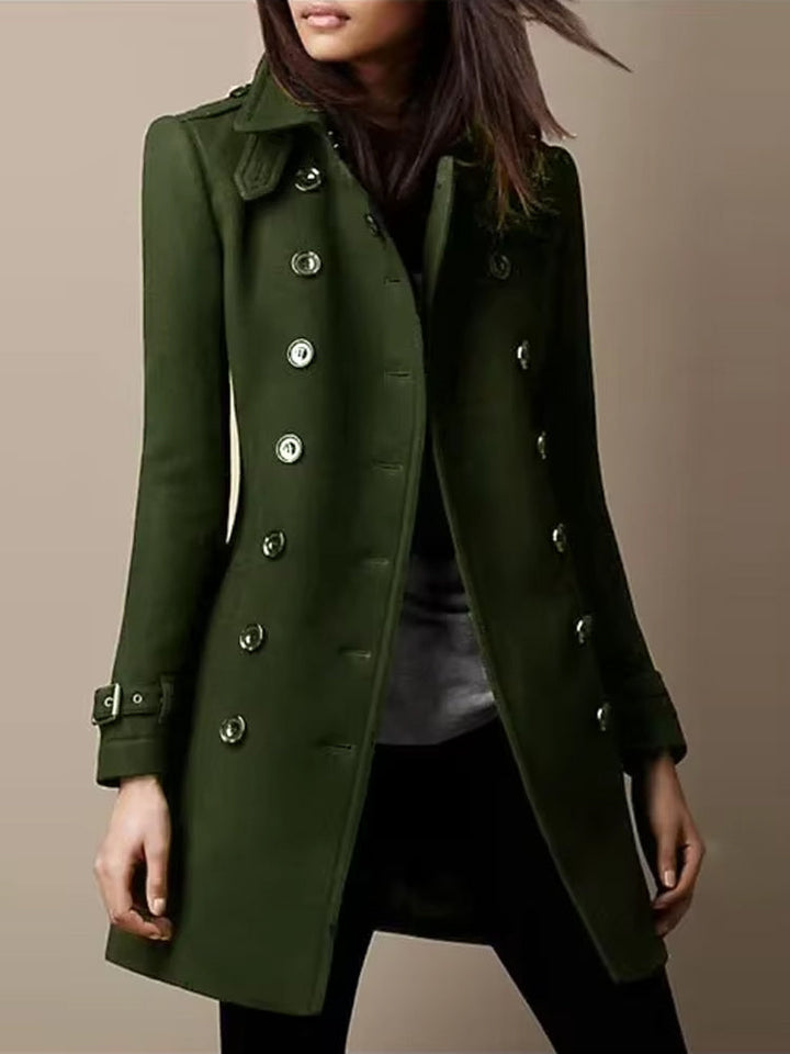 Elke | Damen Winter-Militärmantel mit Knöpfen - Elle Zürich