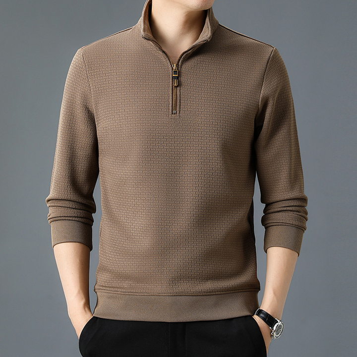 Thomas | Herren Winterpullover mit Halbzipper und Struktur - Elle Zürich