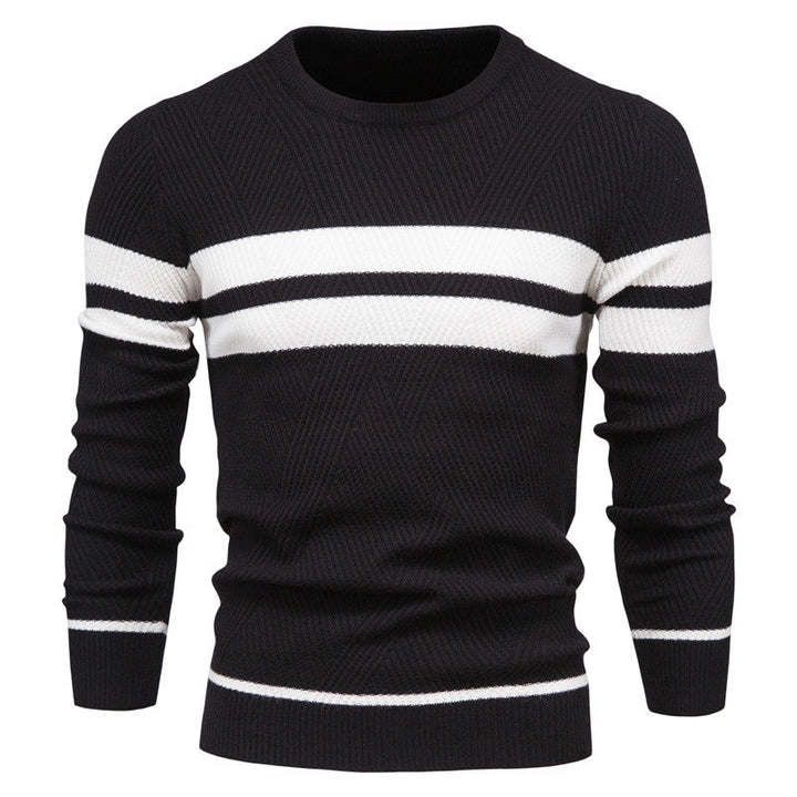Roland | Stylischer Herren-Streifenpullover mit Rundhalsausschnitt - Elle Zürich