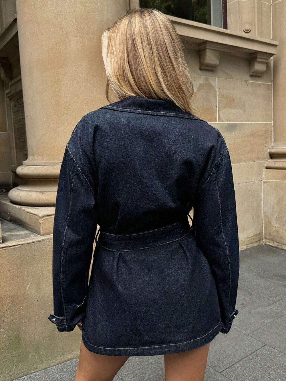 Nicole | Damen Winter-Jeanskleid mit Gürtel - Elle Zürich