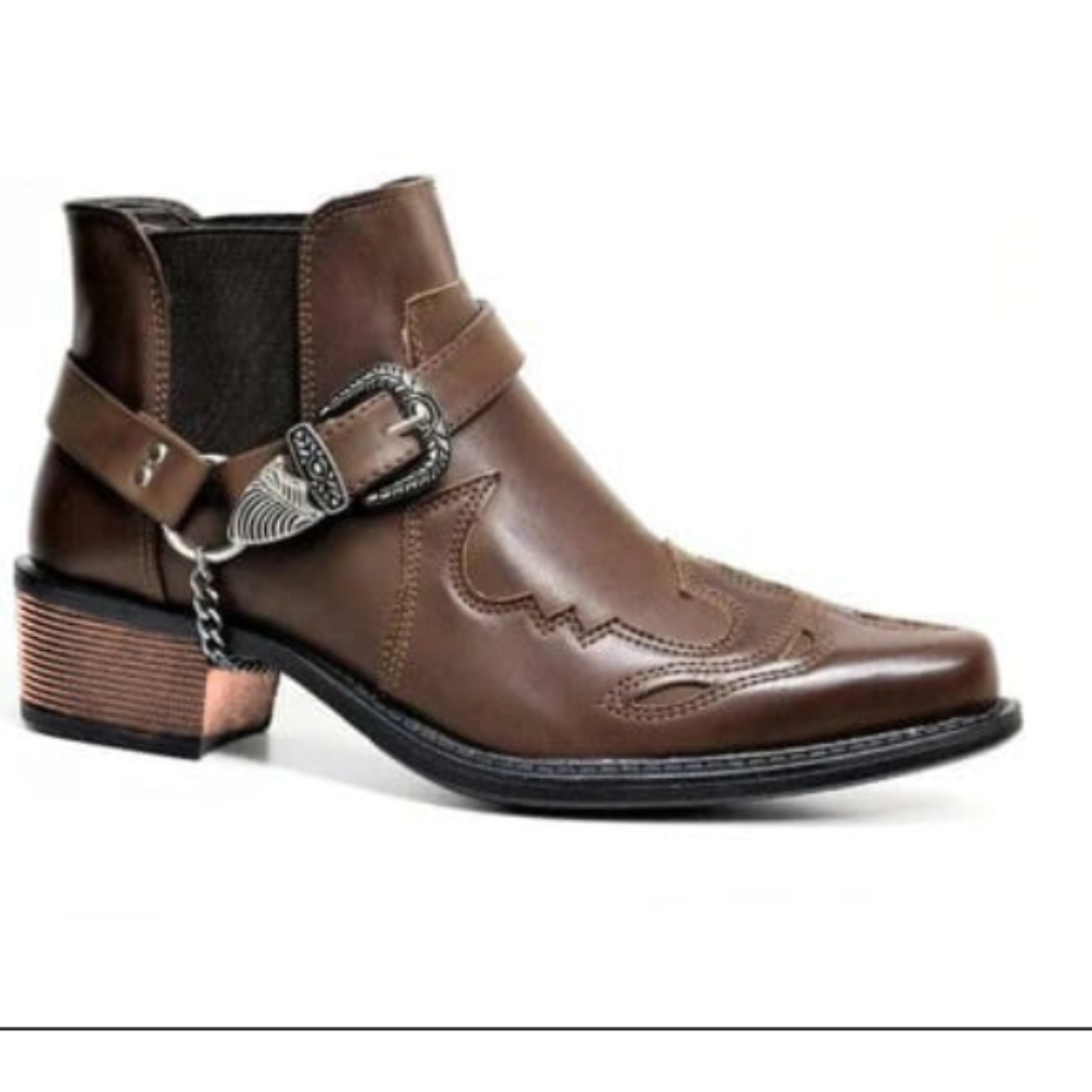 Vincent | Leder-Stiefeletten für Herren mit Kette