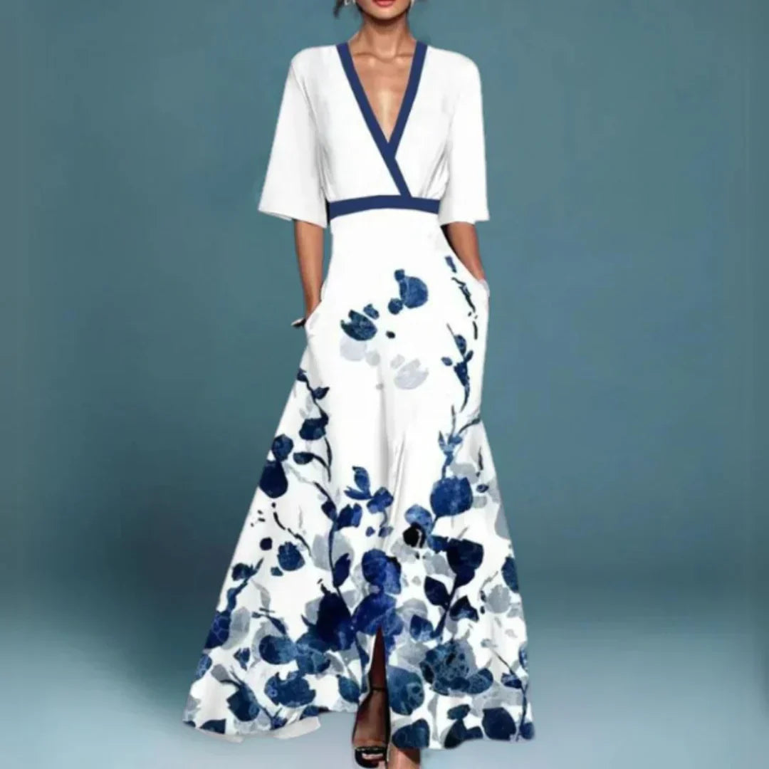 Jessica | Elegantes Abendkleid mit Blumenmuster - Elle Zürich