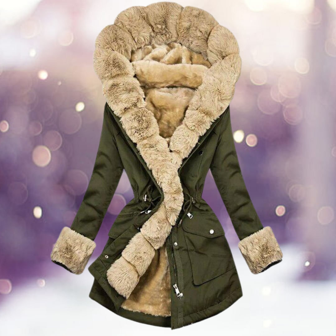 Daniela | Damen Winterparka mit weißem Fell - Elle Zürich