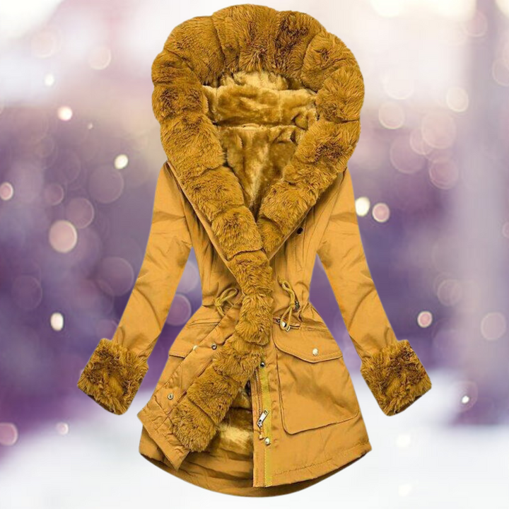 Daniela | Damen Winterparka mit weißem Fell - Elle Zürich