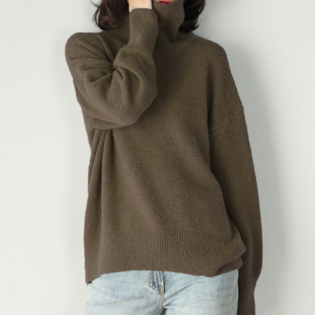 Isabella | Damen Oversize Rollkragenpullover mit lockerer Passform - Elle Zürich