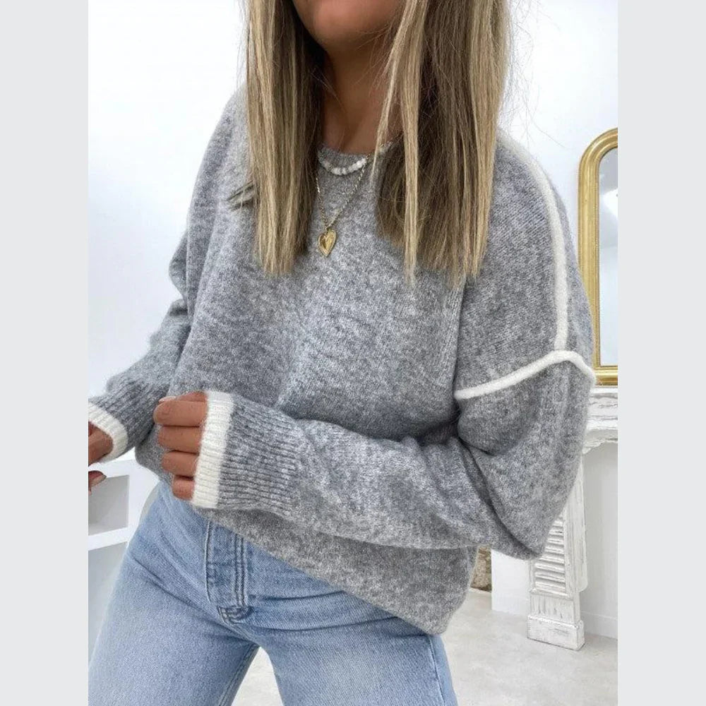 Helga | Trendiger Pullover mit Rundhalsausschnitt Damen - Elle Zürich