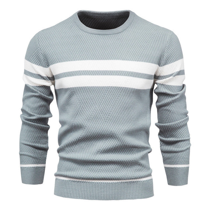 Roland | Stylischer Herren-Streifenpullover mit Rundhalsausschnitt - Elle Zürich