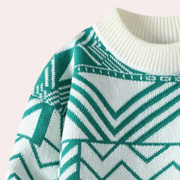 Florian | Herren Winterpullover mit geometrischem Muster - Elle Zürich