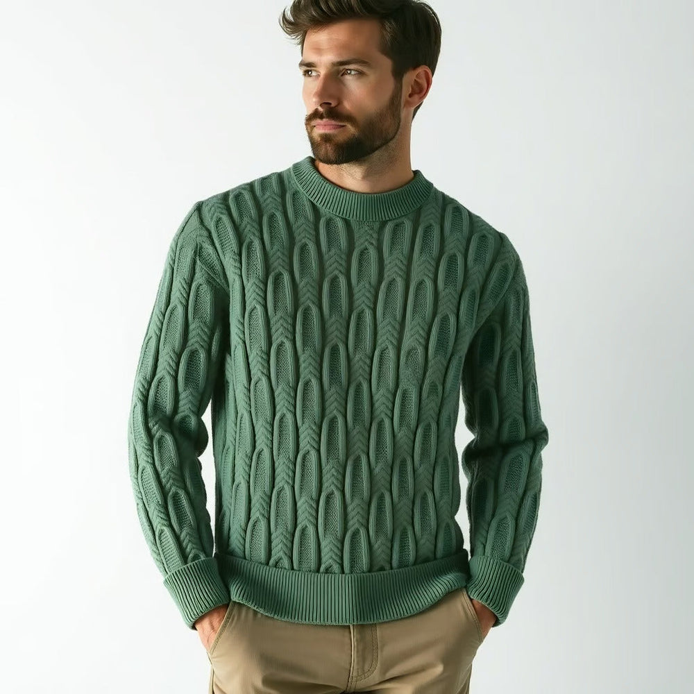 Stefan | Herren Kuscheliger Zopfmuster Pullover für Winterkomfort - Elle Zürich
