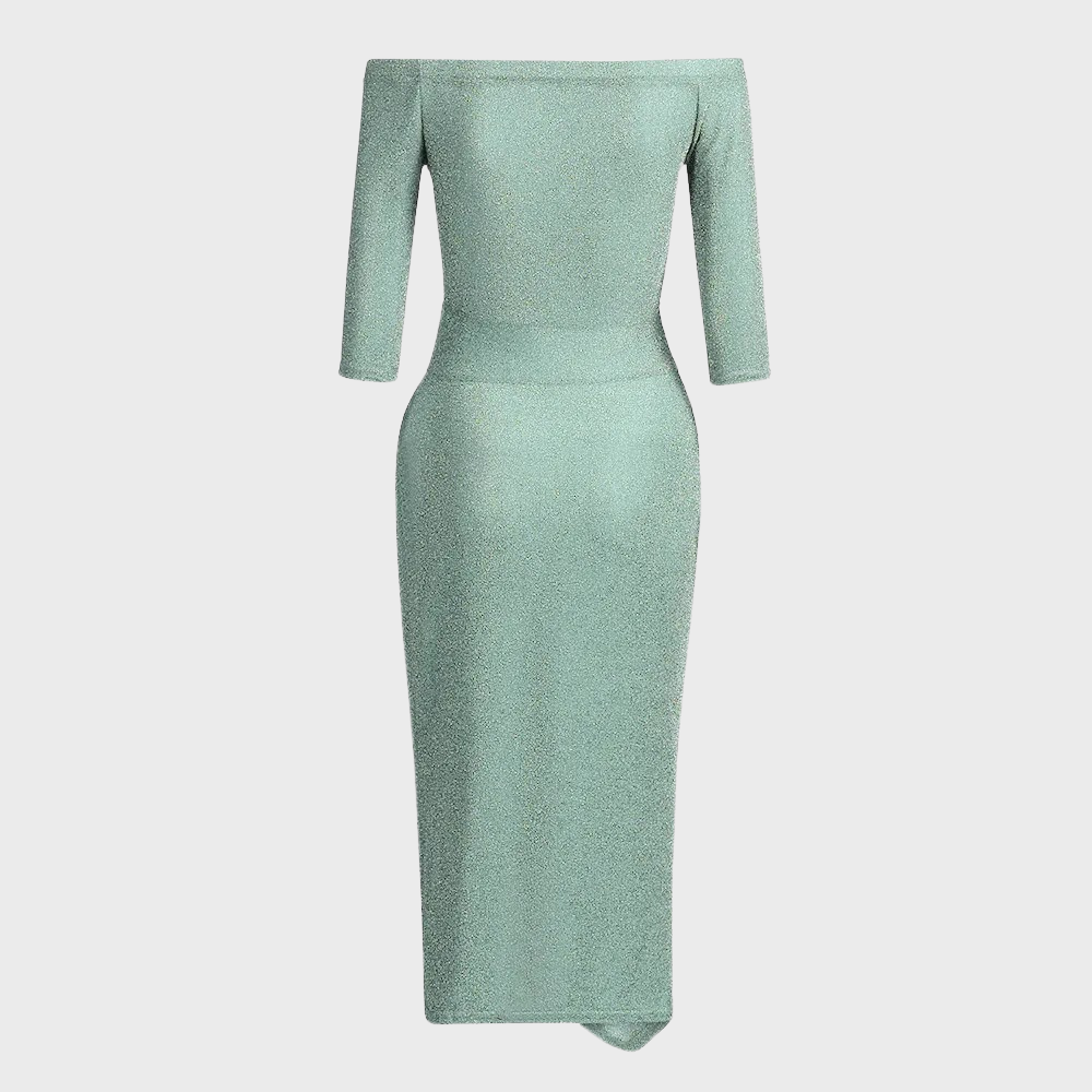 Elfriede | Schulterfreies Gerafftes Kleid Für Damen - Elle Zürich