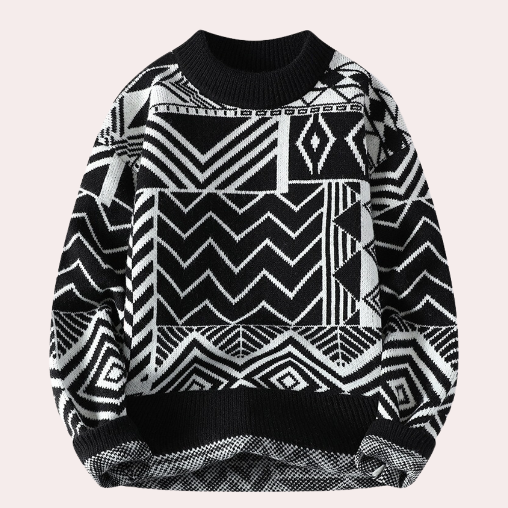 Florian | Herren Winterpullover mit geometrischem Muster - Elle Zürich