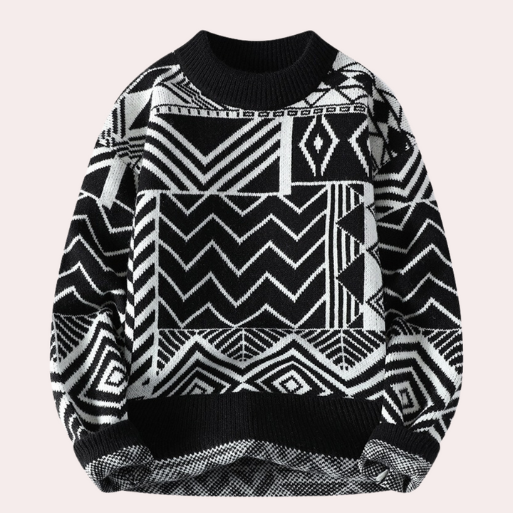 Florian | Herren Winterpullover mit geometrischem Muster - Elle Zürich
