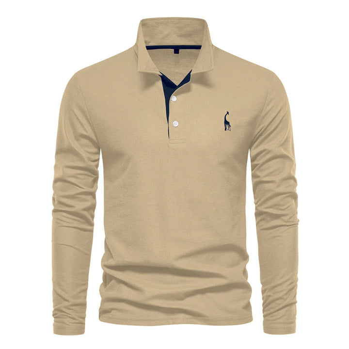 Julian | Herren-Langarm-Poloshirt mit Knöpfen - Elle Zürich