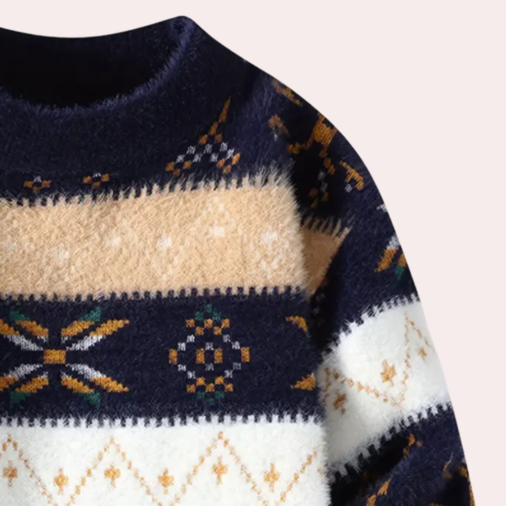 Jens | Herren Wintersweater mit nordischem Muster - Elle Zürich