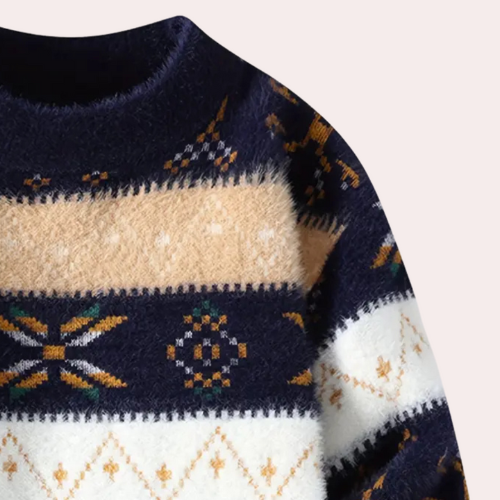 Jens | Herren Wintersweater mit nordischem Muster - Elle Zürich