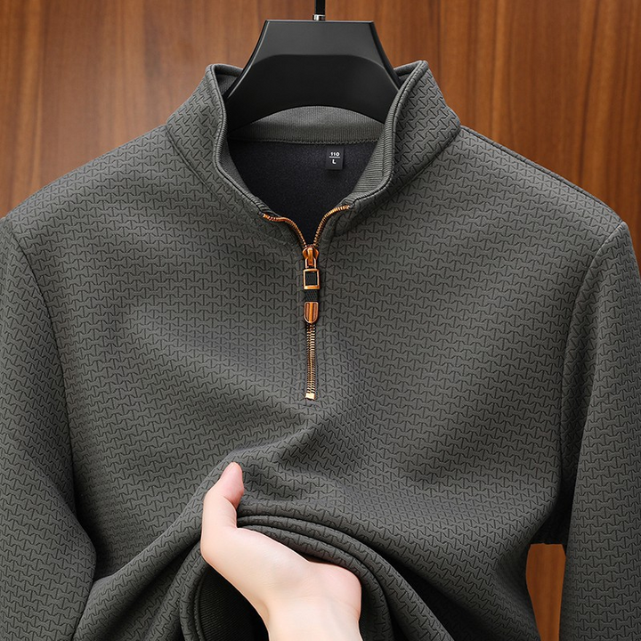 Thomas | Herren Winterpullover mit Halbzipper und Struktur - Elle Zürich