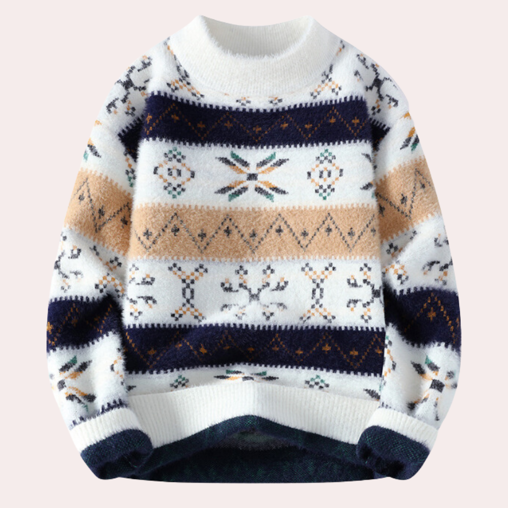 Jens | Herren Wintersweater mit nordischem Muster - Elle Zürich