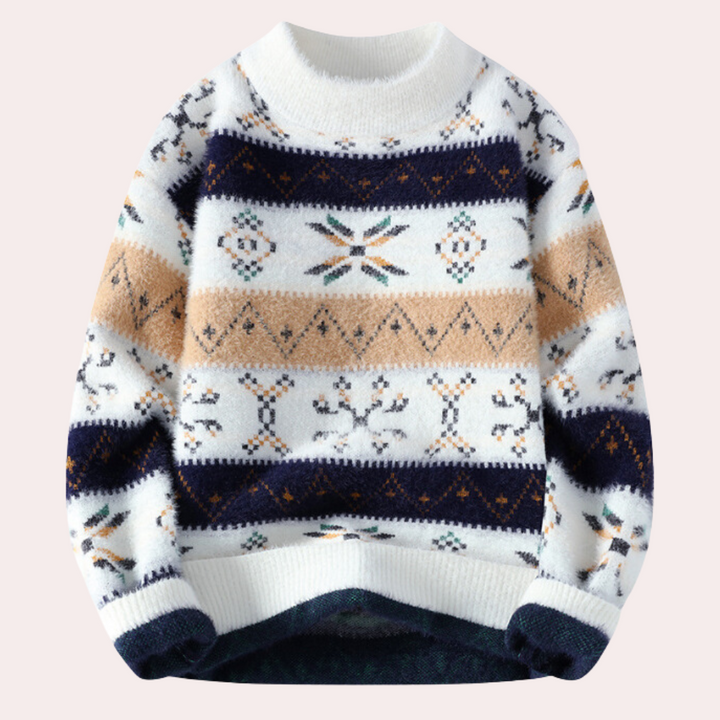 Jens | Herren Wintersweater mit nordischem Muster - Elle Zürich