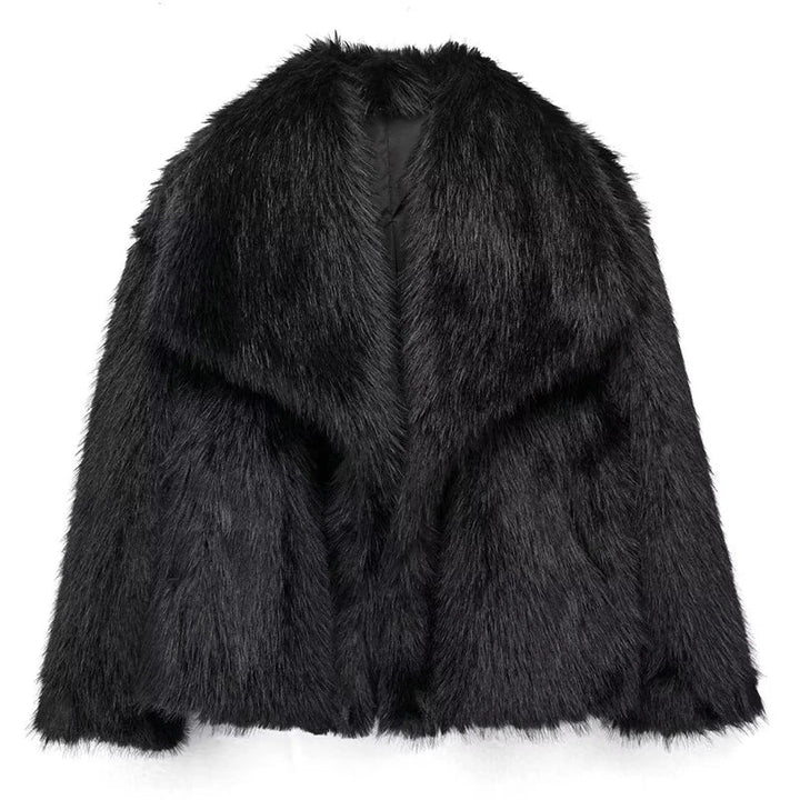 Angela | Damen Kurze Kunstpelz Wintermode Jacke