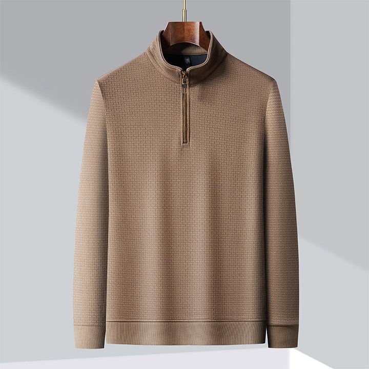 Thomas | Herren Winterpullover mit Halbzipper und Struktur - Elle Zürich