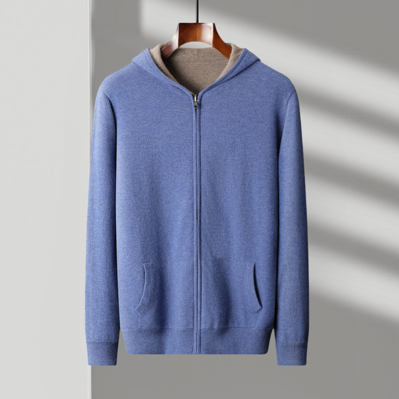 Wilfried | Herren Winter Hoodie mit durchgehendem Reißverschluss und warmem Futter - Elle Zürich