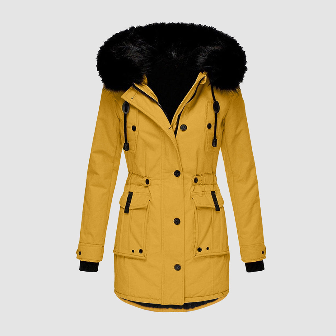 Karin | Damen Winterparka mit Kunstfellkapuze - Elle Zürich
