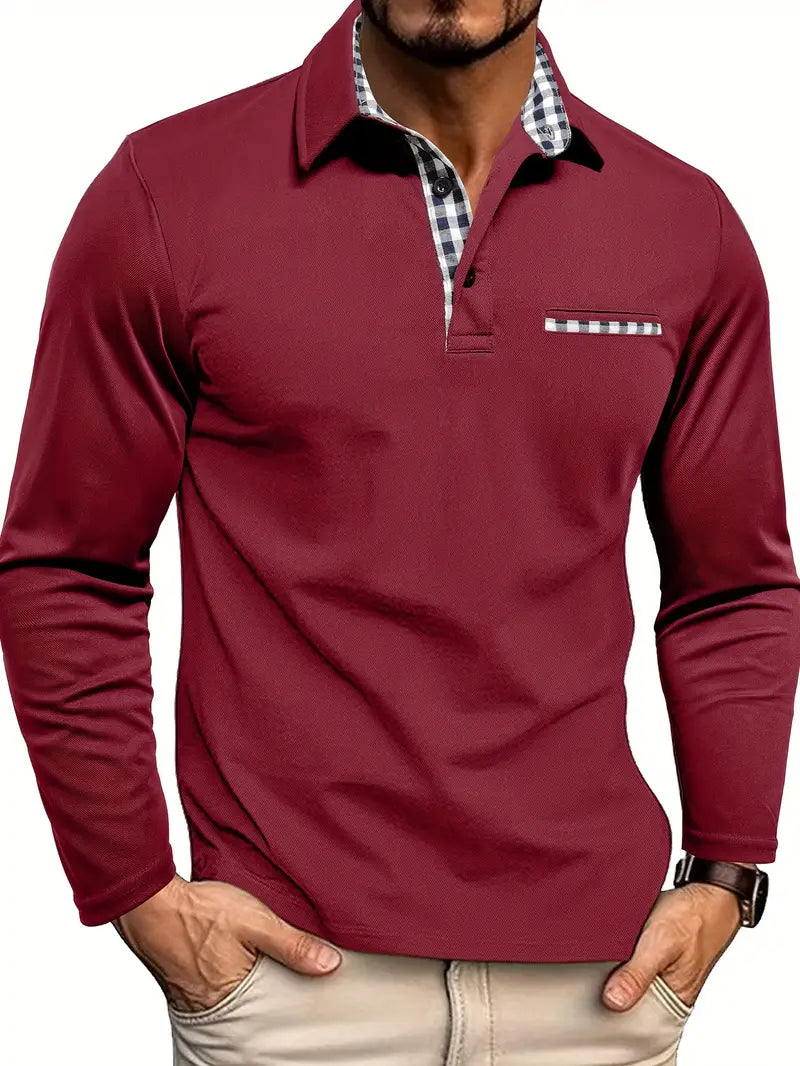 Chris | Herren Winter Langarm Polo-Shirt - Elle Zürich