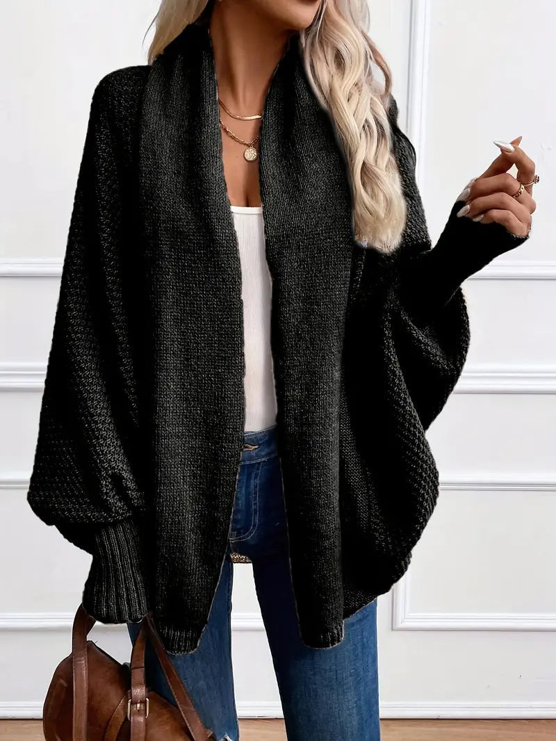 Andrea | Damen Winter-Cardigan mit Rippärmeln - Elle Zürich