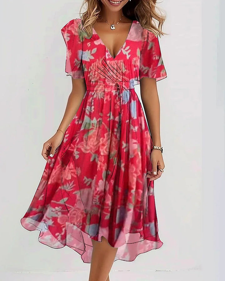 Nicole | Elegantes Sommerkleid mit Kurzarm Damen - Elle Zürich
