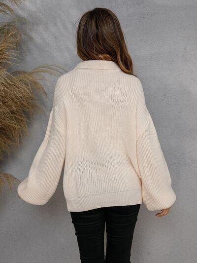 Daniela | Lässiger Halber Reißverschluss Pullover Damen - Elle Zürich